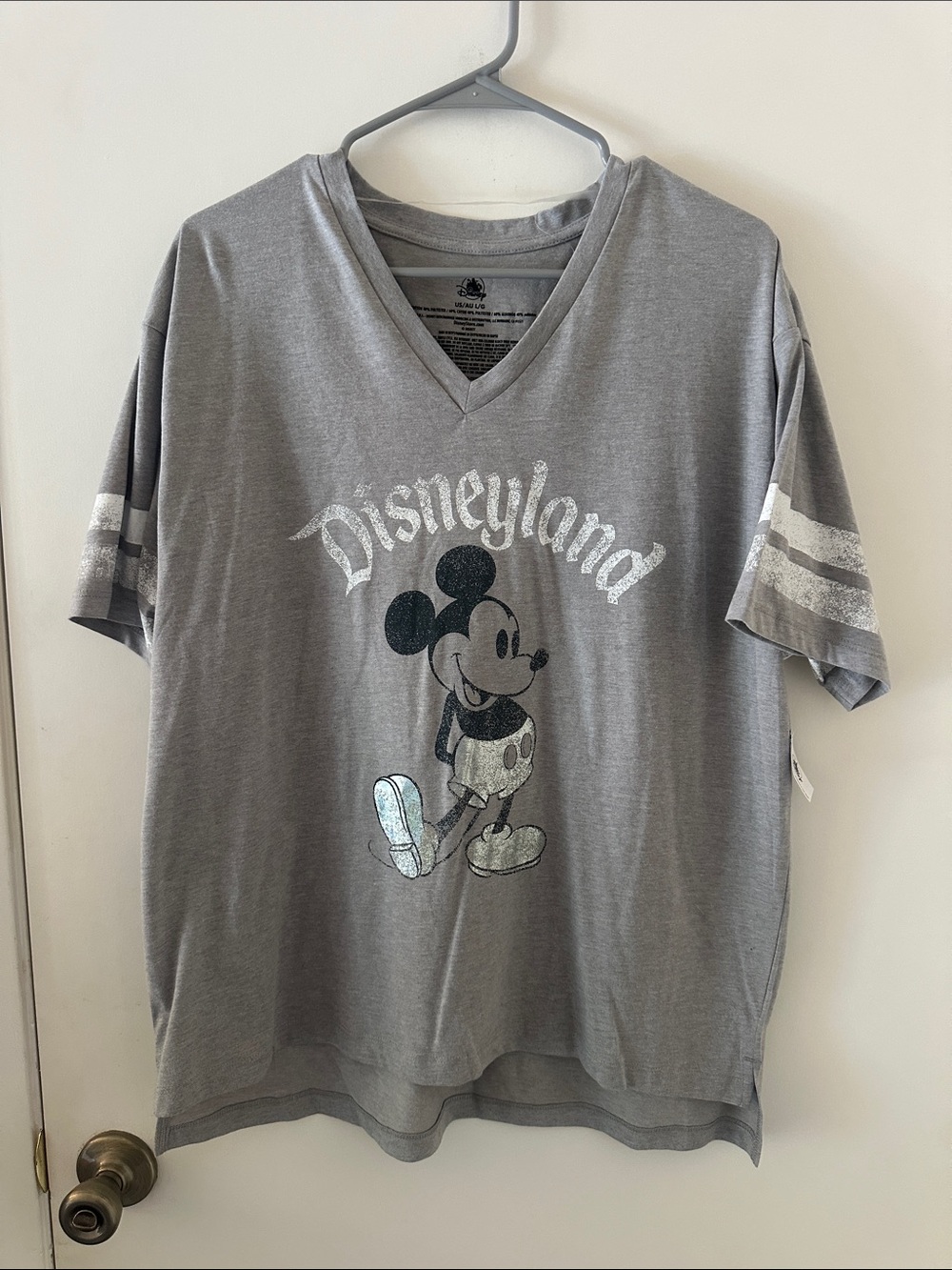 Disney Grey Mickey Mouse V-Neck Tee